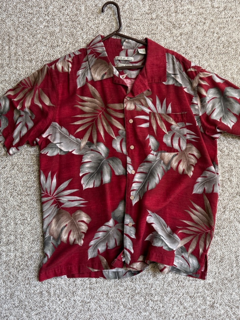 Batik Bay Men's 100% Silk Hawaiian Shirt in XL Like New!